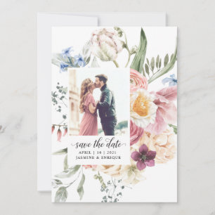 Save The Date Bouquet d'aquarelle de la Tulipe de printemps Ph