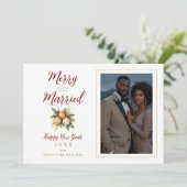 Save The Date Bouquet de boules de Noël romantique Mariage Photo (Debout devant)