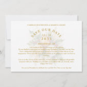 Save The Date Bouquet de boules de Noël romantique Mariage Photo (Dos)