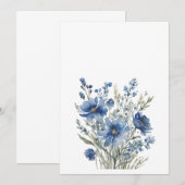 Save The Date Bouquet de fleurs aquarelle élégante (Devant / Derrière)