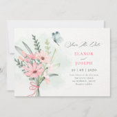 Save The Date Bouquet de fleurs de mariage (Devant)