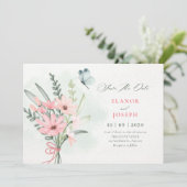 Save The Date Bouquet de fleurs de mariage (Debout devant)