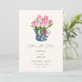Save The Date Bouquet de fleurs de tulipes (Debout devant)