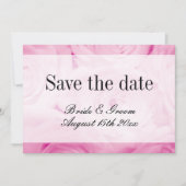 Save The Date Bouquet de fleurs rose classique mariage photo (Devant)
