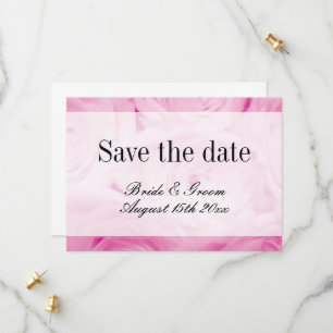 Save The Date Bouquet de fleurs rose classique mariage photo