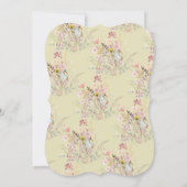 Save The Date Bouquet de fleurs sauvages Simple Gold mariage flo (Dos)