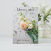 Save The Date Bouquet de rose brun (Debout devant)