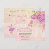 Save The Date Bouquet de Rose Éclairée de Crépuscule (Devant / Derrière)