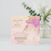 Save The Date Bouquet de Rose Éclairée de Crépuscule (Debout devant)