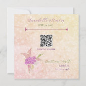 Save The Date Bouquet de Rose Éclairée de Crépuscule (Dos)