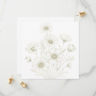 Save The Date Bouquet délicat de cosmos en ligne gracieuse