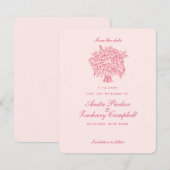 Save The Date Bouquet Fantaisie (Devant / Derrière)