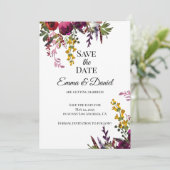 Save The Date Bouquet Floral Élégant (Debout devant)