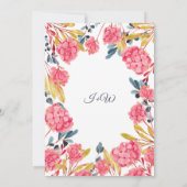 Save The Date Bouquet Floral rose Hydrangeas Enregistrer la date (Dos)