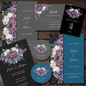 Save The Date Bouquet Mariage de goth esthétique foncé