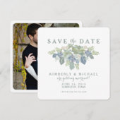 Save The Date Bouquet Succulent Mariage Photo Enregistrer la Dat (Devant / Derrière)