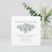 Save The Date Bouquet Succulent Mariage Photo Enregistrer la Dat (Debout devant)