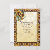 Save The Date Bouquet Sunflowers Or Brown (Devant)