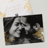 Save The Date bouquets d'or whimsey photo site mariage QR code