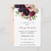 Save The Date Bourgogne et floral roux Modifier la date (Devant / Derrière)