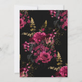 Save The Date Bourgogne - Marsala et Gold Floral Mariage (Dos)