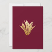 Save The Date Bourgogne Petit Mariage télédimensionné L'amour es (Dos)