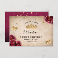 Bourgogne Prune Or Rose Parchemin Élégant