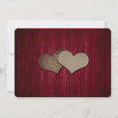 Save The Date Bourgogne Rustique Mason Jar Lights Mariage en boi (Dos)