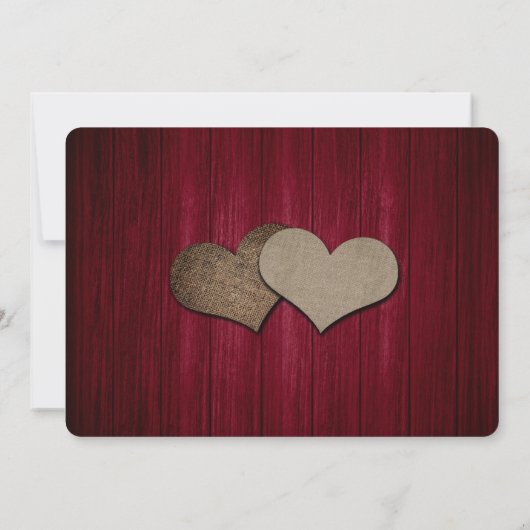 Save The Date Bourgogne Rustique Mason Jar Lights Mariage en boi (Dos)