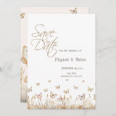 Save The Date Bouteilles De Pré Aquarelle Enregistrer La Date (Devant / Derrière)