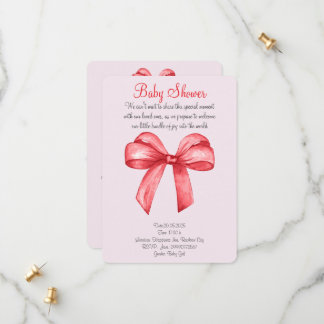 Save The Date Bouton rouge à eau mignon
