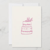 Save The Date Bow rose dessiné à la main Mariage tendance élégan (Dos)