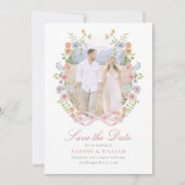 Save The Date Bows and Wildflowers Photo (Devant)