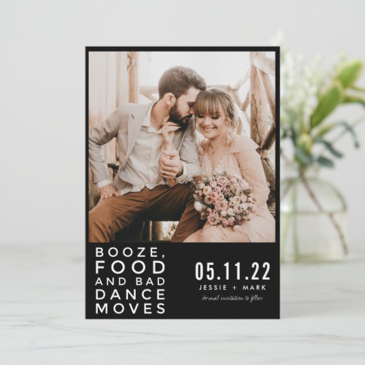 Save The Date Boze, Nourriture, Mauvaise Danse Déménagent Photo  (Debout devant)