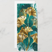 Save The Date Branche avec Feuilles d'or Ginko Biloba (Devant / Derrière)