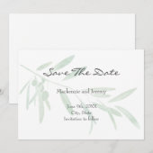 Save The Date Branche d'olive aquarelle (Devant / Derrière)