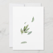 Save The Date Branche d'olive botanique Calligraphie élégante  (Dos)