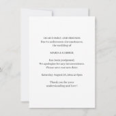 Save The Date Branche d'olive toscane. Changement de mariage bot (Dos)