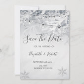 Save The Date Branches de neige d'hiver Sauvegarder la date (Devant)