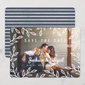 Save The Date Branches de printemps Aquarelle Enregistrer la dat (Devant / Derrière)