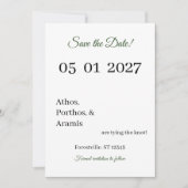 Save The Date Branches Vertes Sauvegarder la Date (Devant)