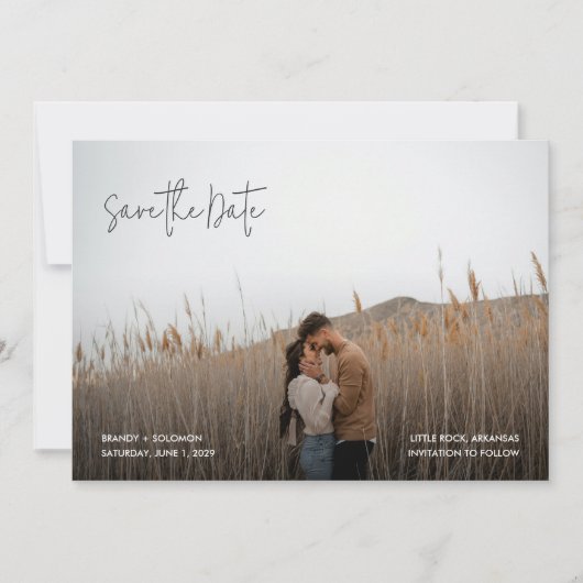Save The Date Brandy Simple Photo Mariage moderne (Devant)