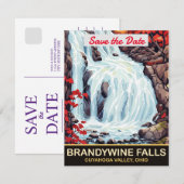 Save The Date Brandywine Falls, vallée de Cuyahoga, Ohio, (Devant / Derrière)