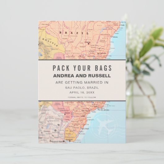 Save The Date Brésil Destination Mariage Pack Vos Sacs (Debout devant)