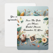 Save The Date Bridal Shower Invitation Kaart (Voorkant / Achterkant)