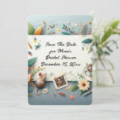 Save The Date Bridal Shower Invitation Kaart (Staand voorkant)