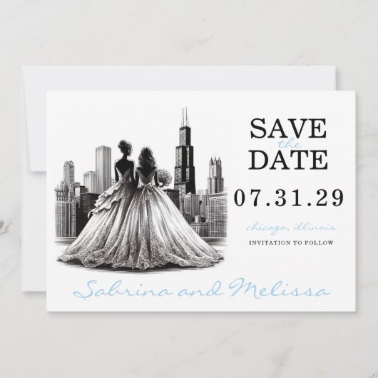 Save The Date Brides de Chicago (Devant)