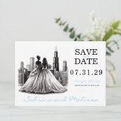 Save The Date Brides de Chicago (Debout devant)