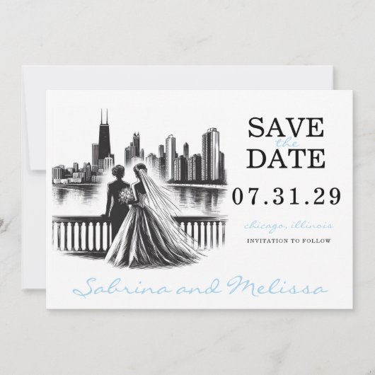 Save The Date Brides de Chicago (Devant)