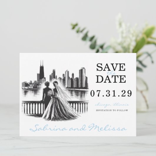 Save The Date Brides de Chicago (Debout devant)